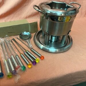 FARBERWARE Fondue Set Pro Commercial Deluxe Stainless Steel